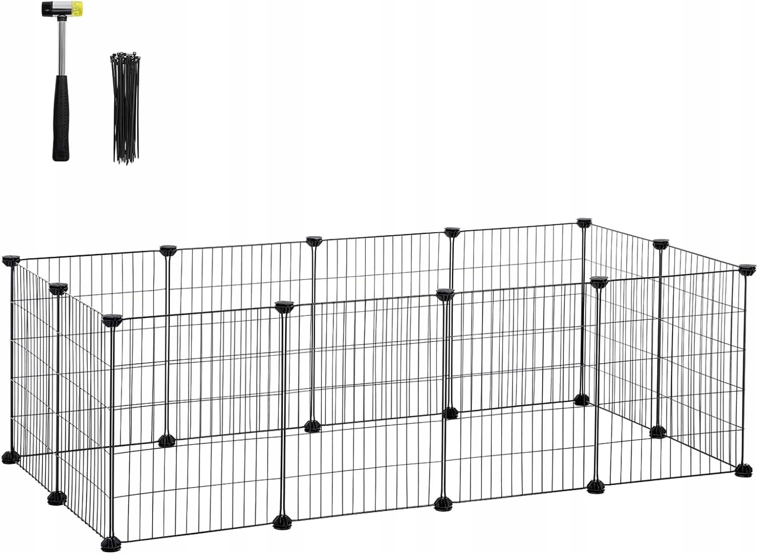 Klatka KOJEC DLA małych zwierząt zagroda 46x143x73 cm wybieg siatka