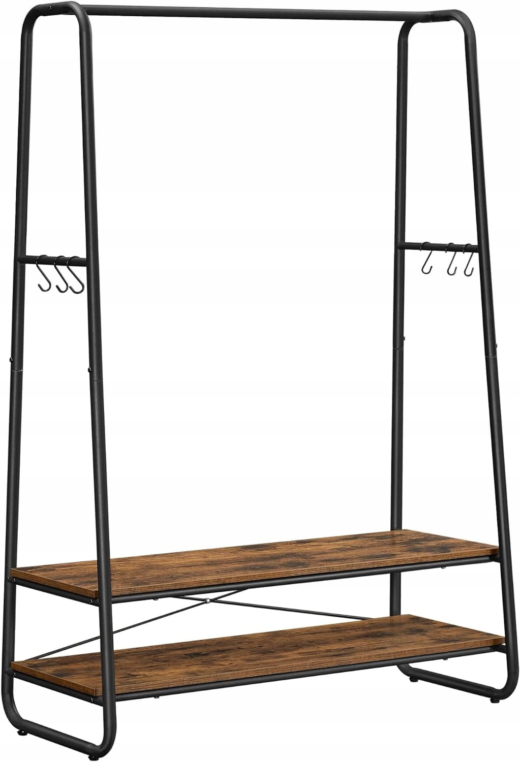 Wieszak DRĄŻEK stojący 160cm NA UBRANIA GARDEROBA 2 półki NA BUTY LOFT